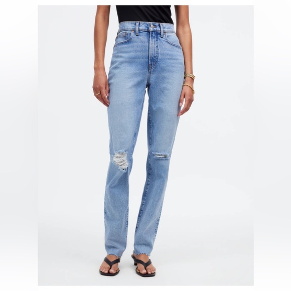 Madewell The Perfect Vintage Jean in Charnley Wash size 24 distressed NEW - Picture 1 of 11